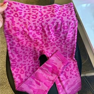 Pink Leopard Print Leggings